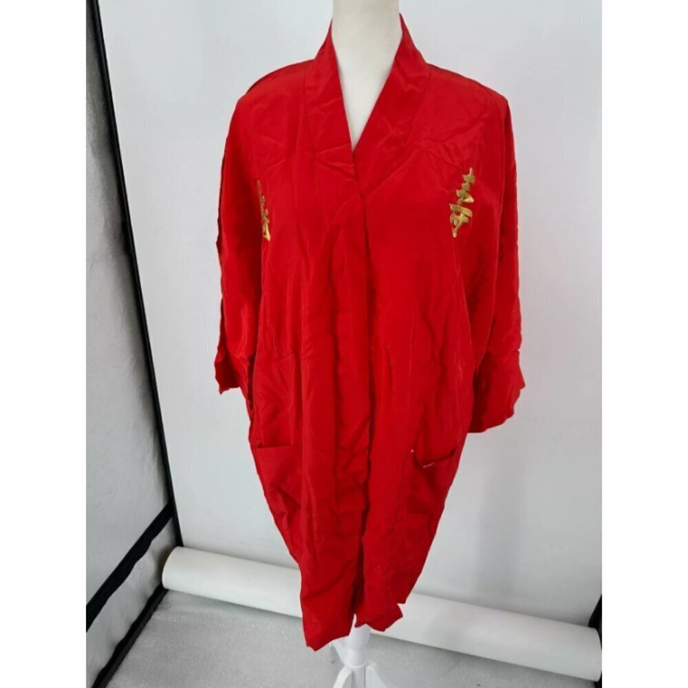 Kimono Robe Excellent Quality Red Made in Japan